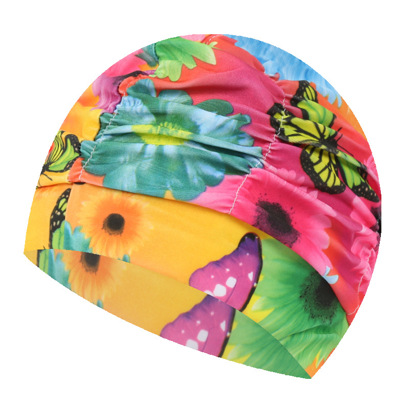 Kobiety czepek Unisex dziewczyna długie włosy czepki kąpielowe kapelusz Stretch Drape basen kąpielowy Sport elastyczny Nylon Turban dla kobiet: 1