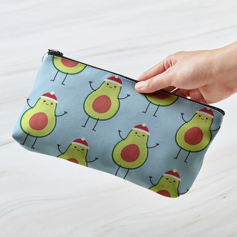 Avocado Print Pencil Case Kawaii Pen Case School Supplies Pencil Bag Large Capacity Pencil Pouch Stationery Kids: Style5
