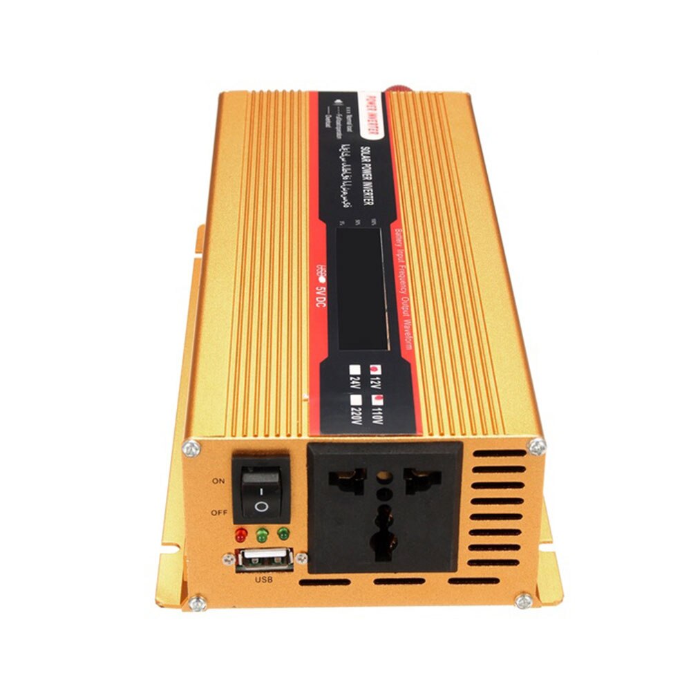 DC12V/24V To AC110V Vehicle Car Inverter Peak 1500W High Performance Outdoor Auto Inverter Portable LED Solar Power Inverter