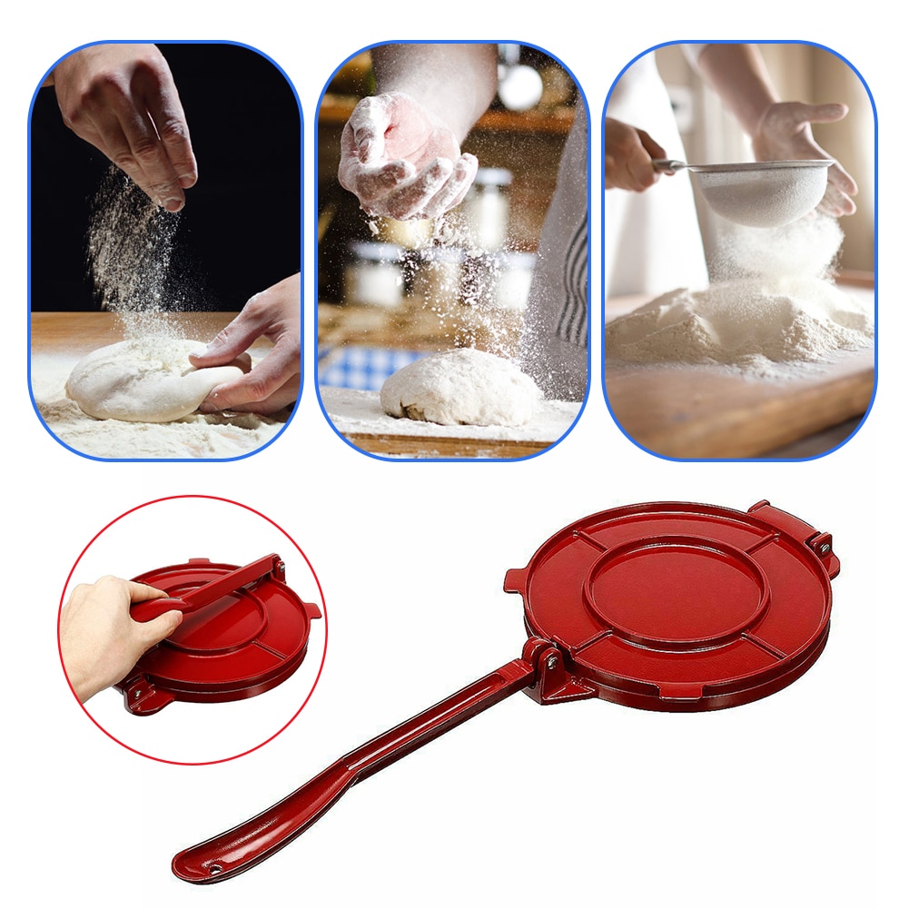 Aluminium Tortilla Druk Maker Met Handvat Opvouwbare Diy Pie Deeg Maïs Bakken Tools Keuken Gadgets Bakvormen Accessoires