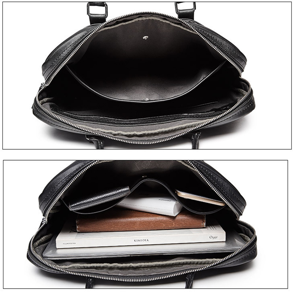 Porte-documents en cuir PU pour hommes, Simple, Business, sac à main pour ordinateur portable, décontractée, sacs à bandoulière, noir, mallette de bureau,