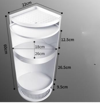 Bathroom 360 Degree Rotating Tripod Kitchen Toilet Shelf Corner Shelf Bathroom Storage Rack Cabinet Multi-layer WF1020