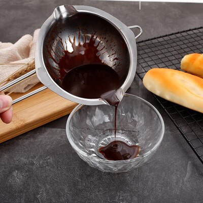 1PC Stainless Steel Melting Pot Chocolate Heating Bowl DIY Cheese Butter Candy Warmer Anti-scald Water-Proof Heating Melting Pan