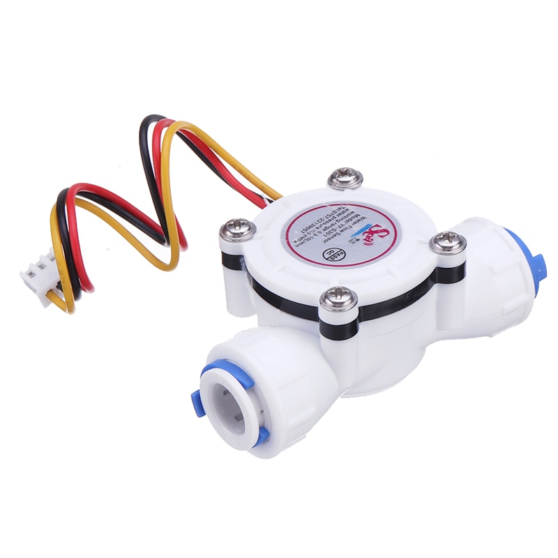 0.3-10 L/min 3/8"Quick Fit Plastic TurbineHall Meter Water Flow Sensor Flow Rate Control for Water Liquid OD10/9 MM Connect Pie