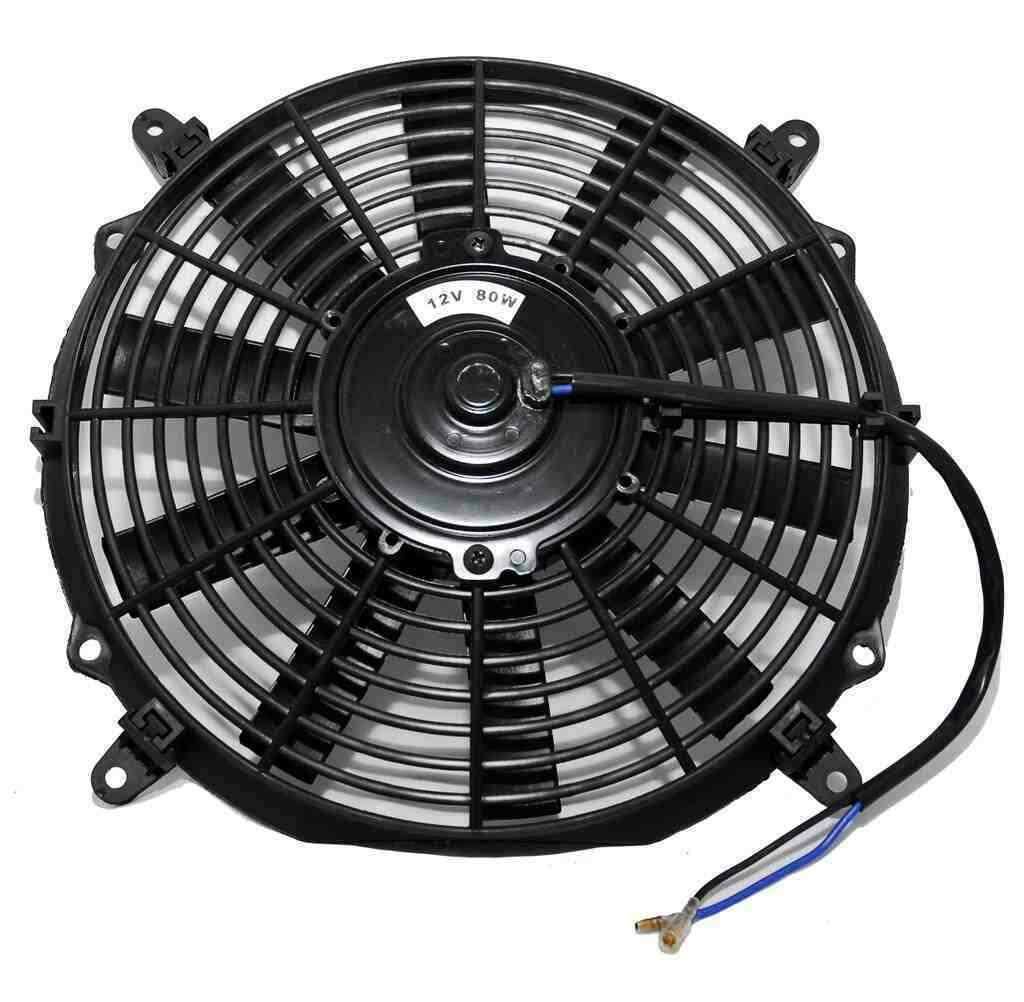 14" Car Fan 80W Push Pull Electric Slim Radiator Fan 12V Cooling Fan & Fittings