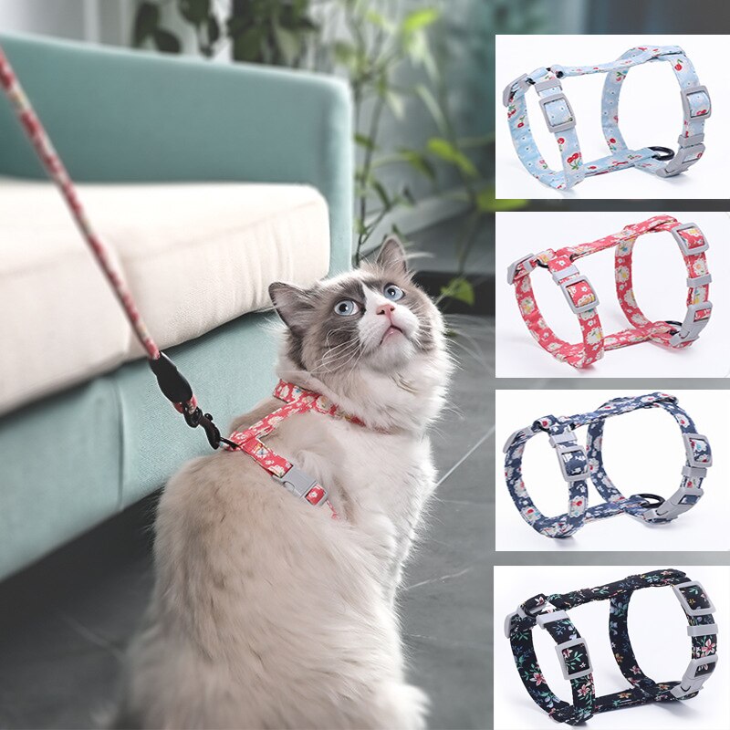 Cat Hand Holding Rope cat chain cat traction rope chest strap pet safe gentle leader come with me kitty harness bungee leash
