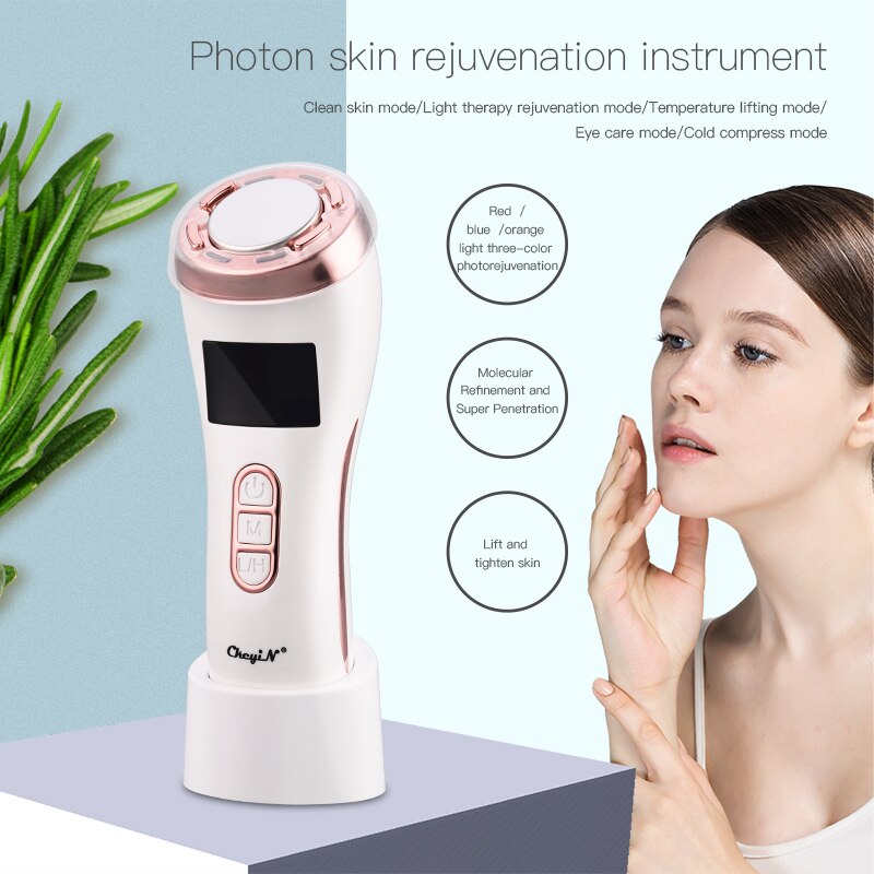 Ipl Light Photon Vibration Ions Face Skin Massager Wrinkles Remover Cold Compresses Skin Rejuvenation Deep Cleaning Face