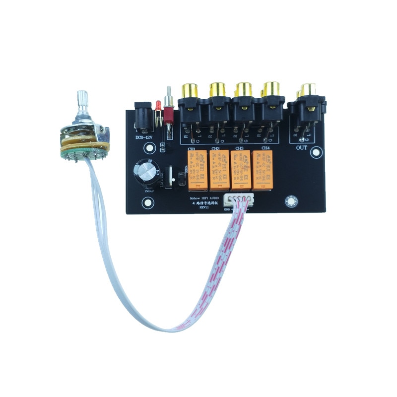 hifi audio 4 pairs RCA input Source Selector Signal Selector Switching For Preamp Power Amplifier 4 IN 1 OUT