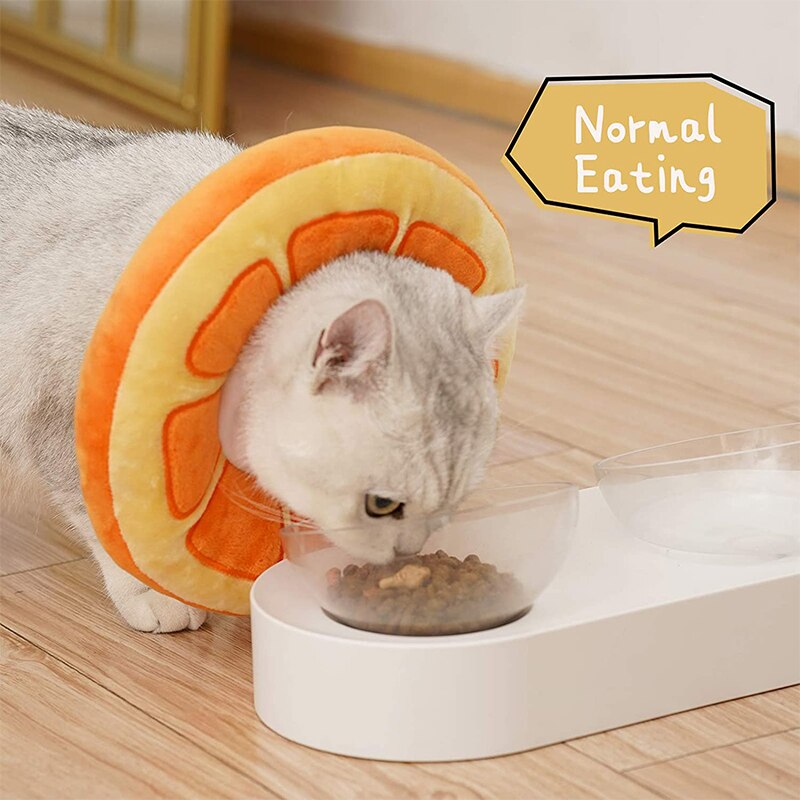 Katze Erholung Kragen Obst Geformt Erholung Einstellbar Baumwolle Mischungen Nacken Verhindern Biss Erholen Haustier Elizabeth Welpen Katze Kegel Kragen