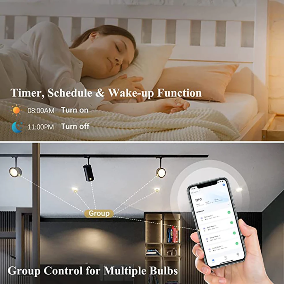 Inteligentne WiFi Zigbee żarówka LED GU10 możliwość przyciemniania RGBCW lampa Led dla aplikacji Ewelink Alexa Google Home Yandex Smartthings