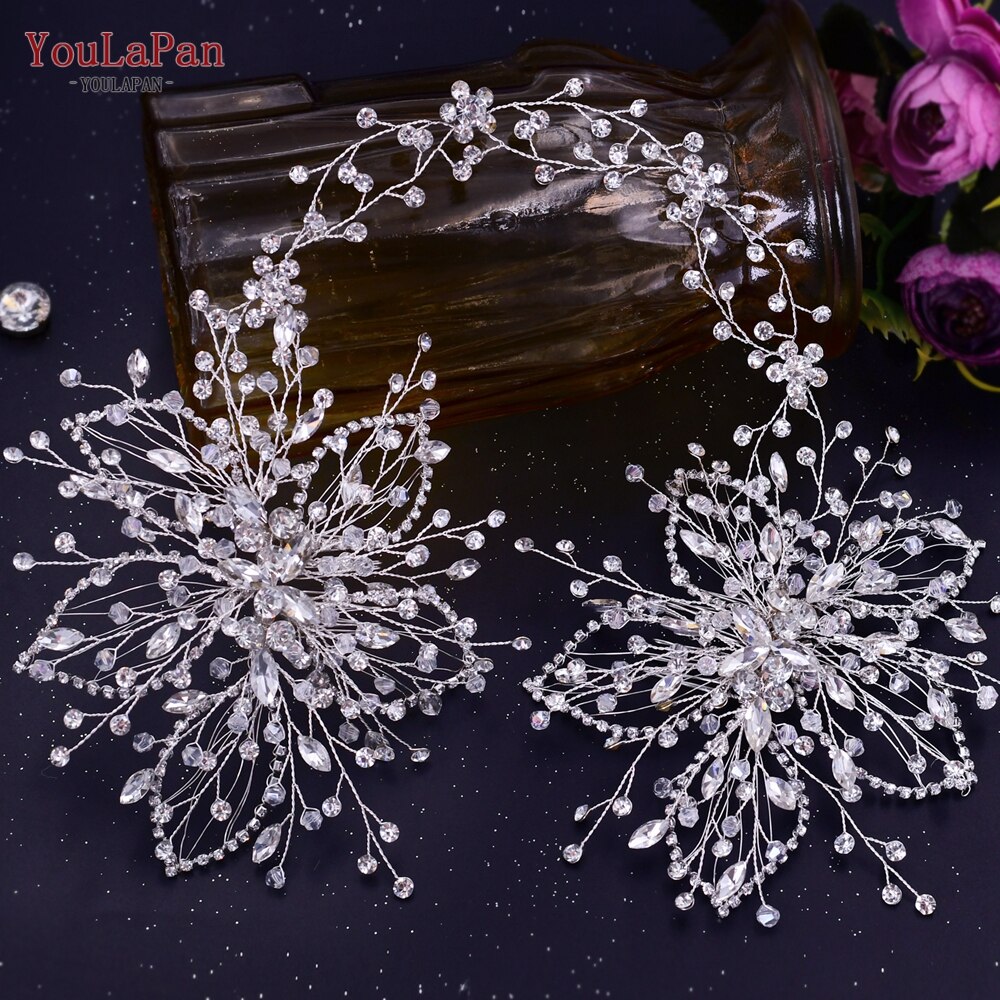 TOP QUEEN HP243 fascia da sposa copricapo da sposa strass donna diadema gioielli per capelli da sposa regina copricapo sposa fatta a mano diadema: HP401-S