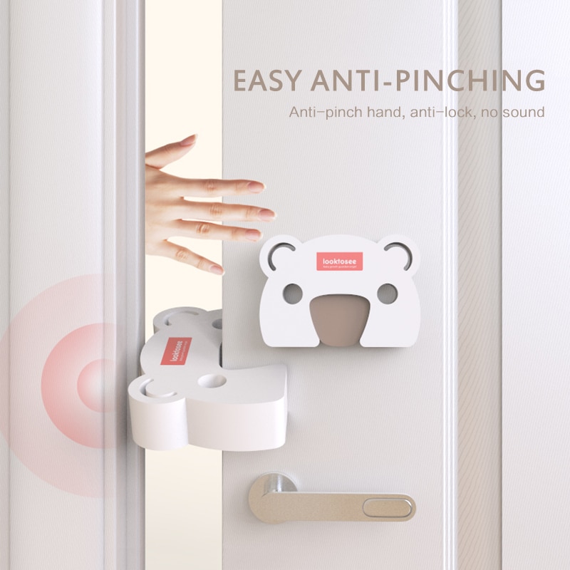 2Pcs Cartoon Door Stopper Baby Safety Door Block Door Clip Anti-pinch Hand Baby Safety Door Card Safety Door Card