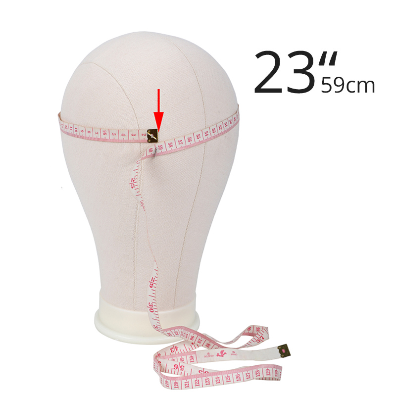 Perukställ canvashuvud med 50 st t stift maniquin head peruktillbehör 21-25 tums frigolithuvuden med bordsklämma