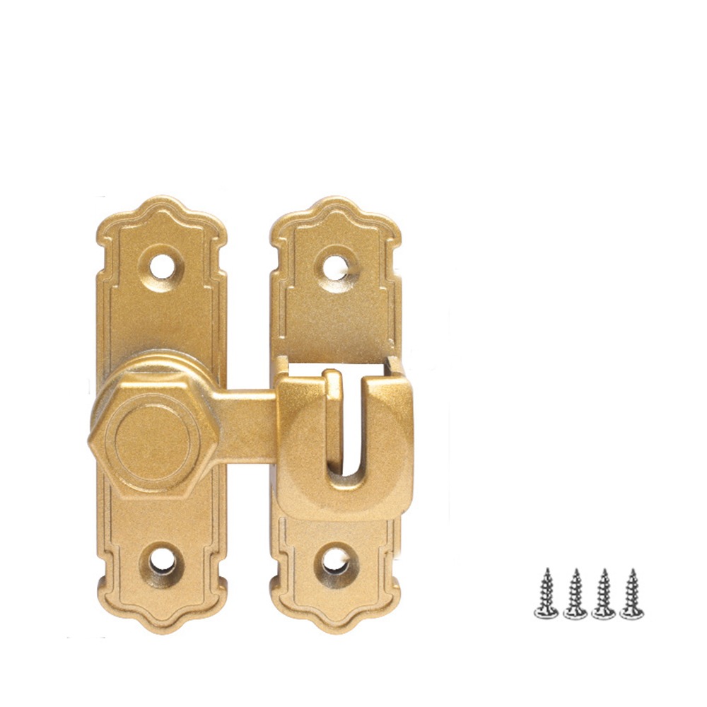 Protable Safety Sliding Door Catch Anti-theft Aluminum Alloy Door Bolts 90 180 Degree Door Buckle Kitchen Bedroom Bathroom: Marrón grisáceo