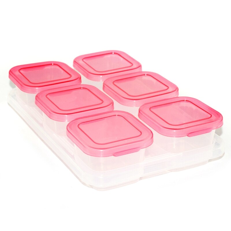 Contenedor de alimentos para bebé, refrigerador, cubos congelados con caja de almacenamiento de bandeja A2UB