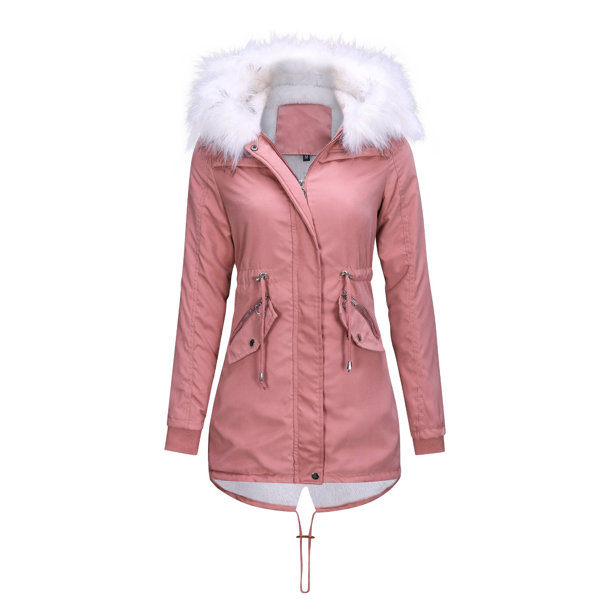 WindTaste Winter vrouwen Wandelen Fleece Lange Jassen Outdoor Sport Camping Vissen Trekking Klimmen Vrouwelijke Hooded Jassen KB120: Pink / XL