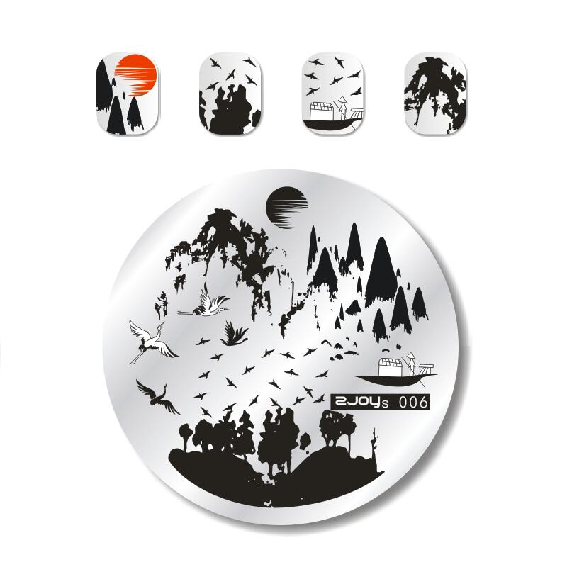 Plaques d'estampillage d'ongle KADOU/zjoies polonais de noël pour les pochoirs de manucure 14.5*9.5 Konad timbre estampillage modèle de manucure: zjoys-006
