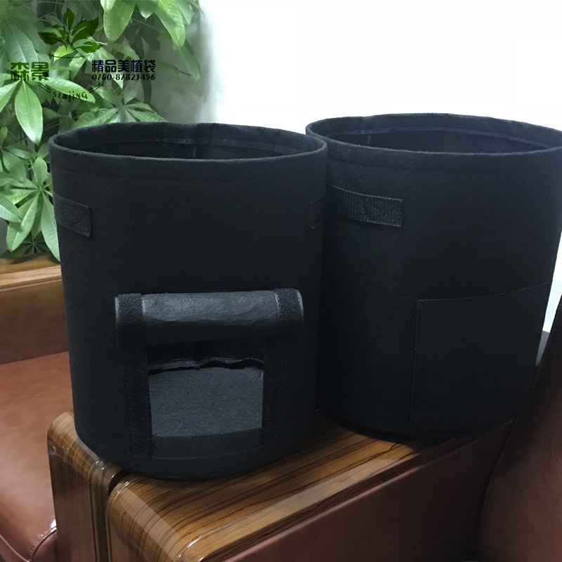 Aardappelgroeizak, plantenpotten van textiel met handvat en klep, tuinzakken voor groenten, tomaten, wortelen, uien