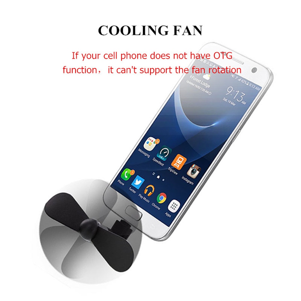 Mini Portable Fan Sport Travel Cooling Fans Gadgets Micro USB Plug for Smartphone Powerbank Suitable for IPhone and Android