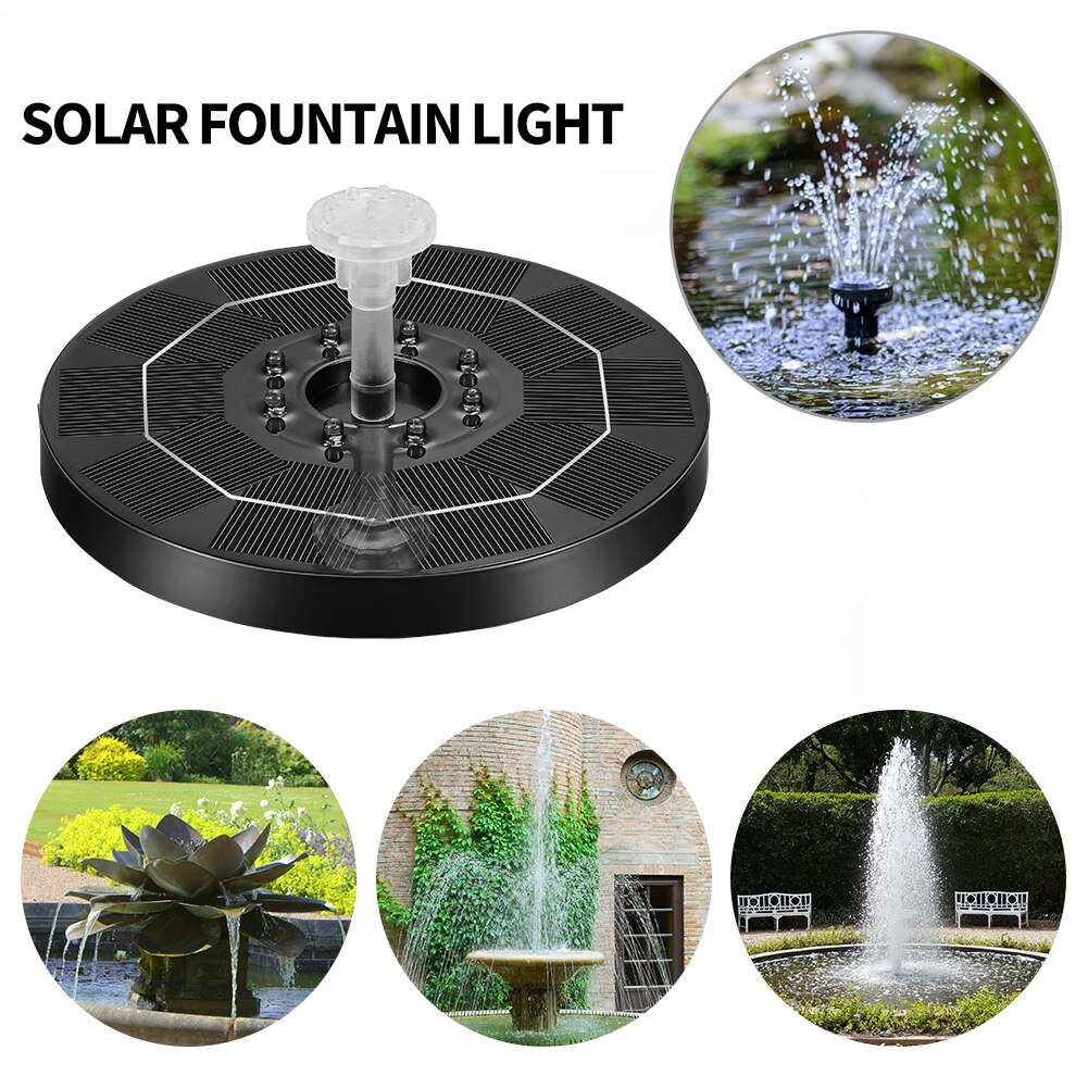 Tuin Decoratie AISITIN 5.5W Zonnefontein – Glazen Zonnepaneel, Max. 500 L/u – Voor Tuin Of Vijver Zonnefontein Tuin