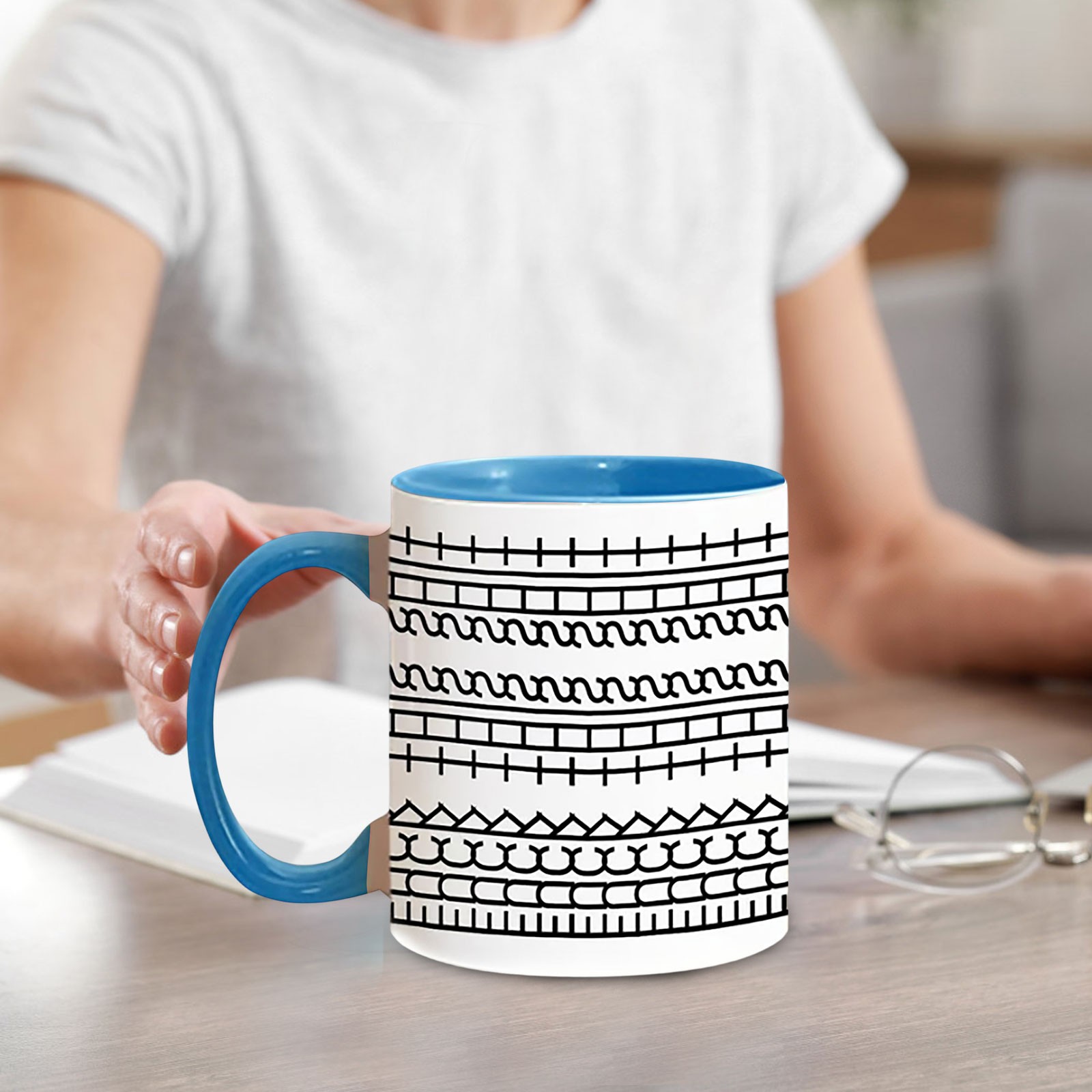 High-end Coffee Mugs Hiddens Message Mug Microwave-Safe Drinkware Ergonomic Handle Ceramic Kitchen Hidden Message Coffee 330ML
