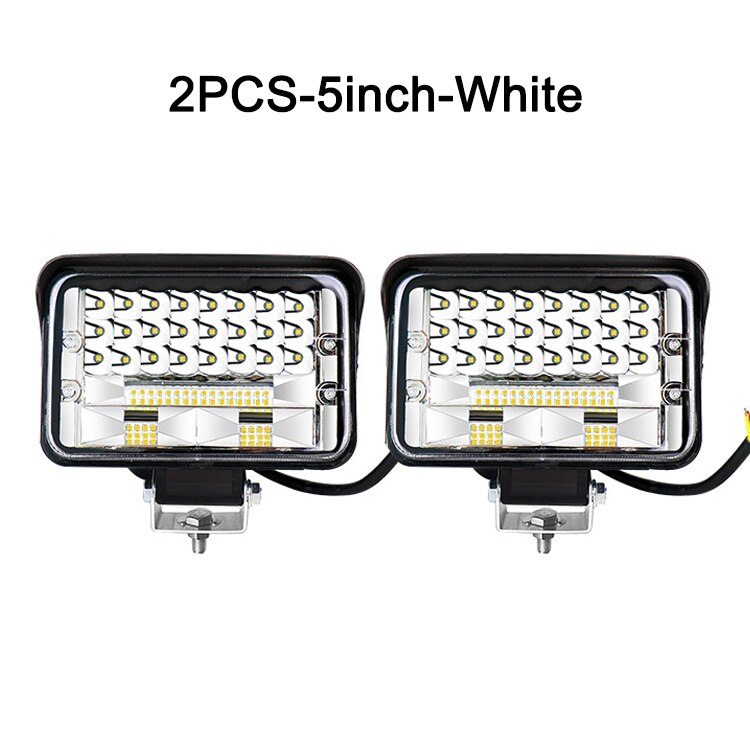 Nlpearl valopalkki/työkevyt kuorma-autot led työvalopalkki tulvapistevalo työvalot autoihin maastotraktori vene 4 x 4 12v 24v: 2 kpl -5 tuuman valkoinen