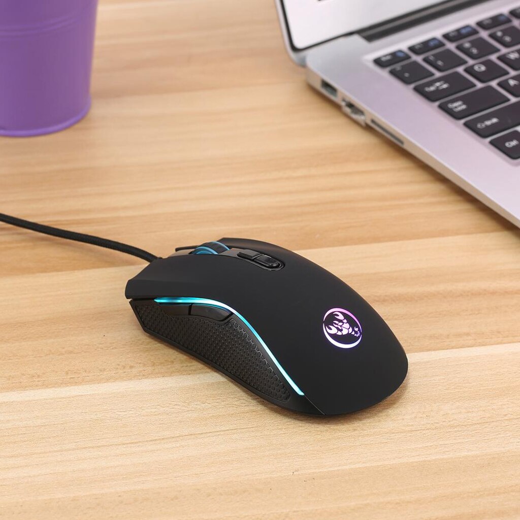 Gaming Mouse dpi Adjustable 3200 DPI with 7 Buttons Mice Wired Optical Sensor Gamer Laptop Deathadder Essential Mouse Black