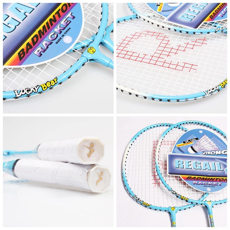 Badmintonracket barn sport träning racket utomhus sport spela badminton set barn casual aluminium racket