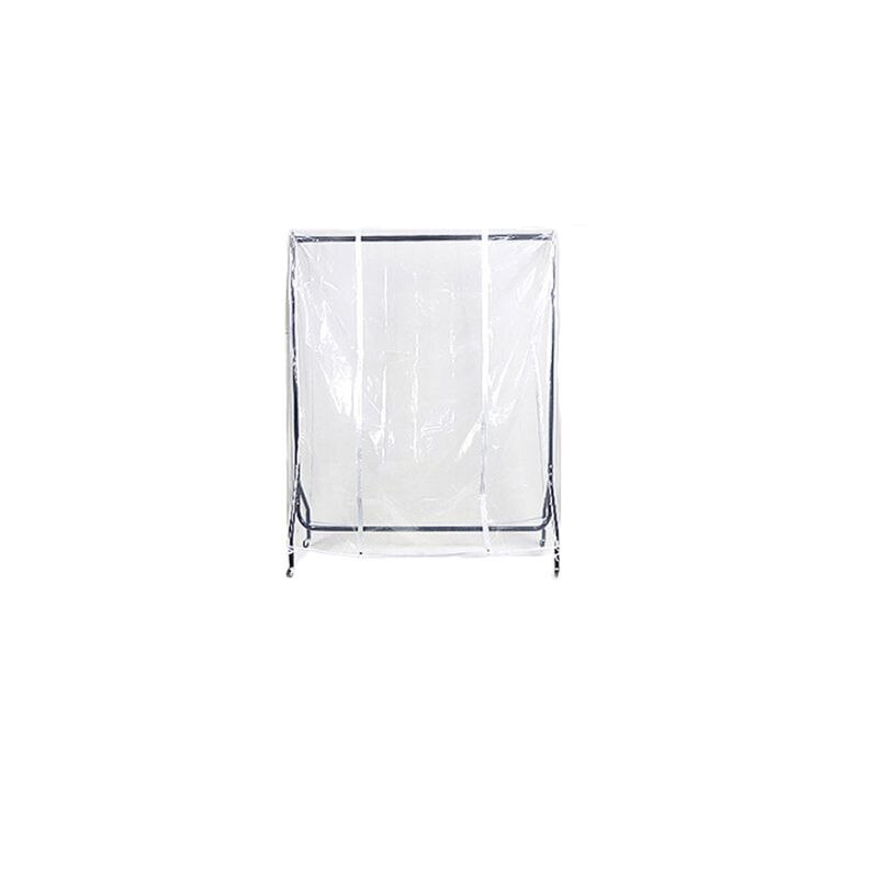Klart vandtæt støvtæt lynlås tøjskinnedæksel tøjstativdæksel beskyttelsespose hængende beklædningsdragt frakkeopbevaringsskærm: M