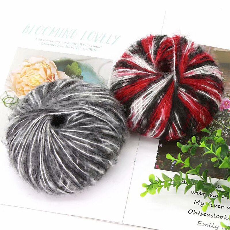 25g 14 couleurs fil de laine coloré pour tricoter Segment teint 1 brin à la main fils au Crochet pour tricoté chapeau écharpe pull