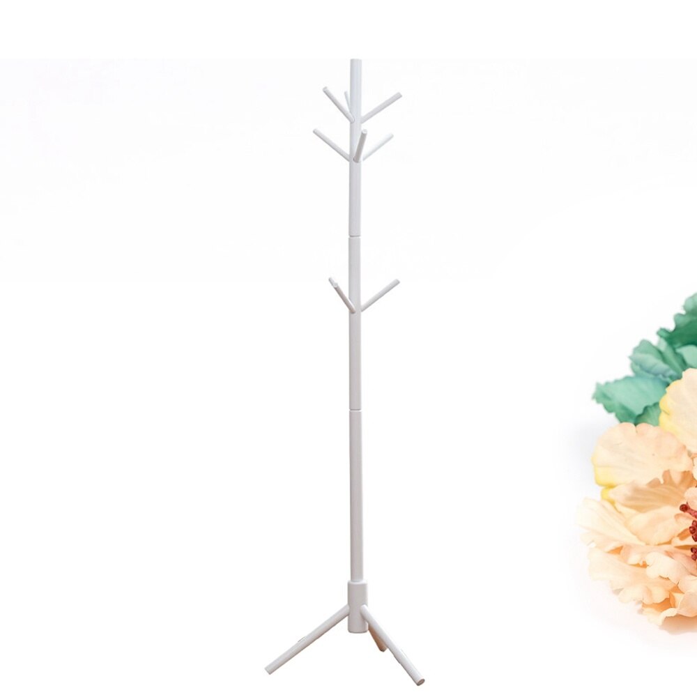 1pc Wooden Coat Hat Stand Tree Holder Hanger Rack Tree Branch Coat Hanger Natural Clothes Organizing Rack(White)