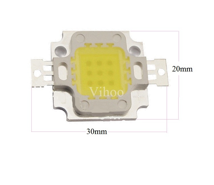 Høj lys 100w 50w 30w 20w 10w led chip 30*30 mil cree smd cob diy projektør pære lampe varm/kølig hvid integreret fuld watt