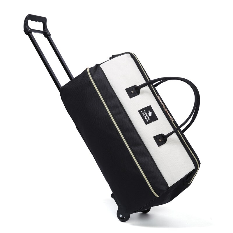 Julis sång resväska med hjul vagn stor kapacitet vagn åkpåse rullande resväska väska för helg över natten: 3