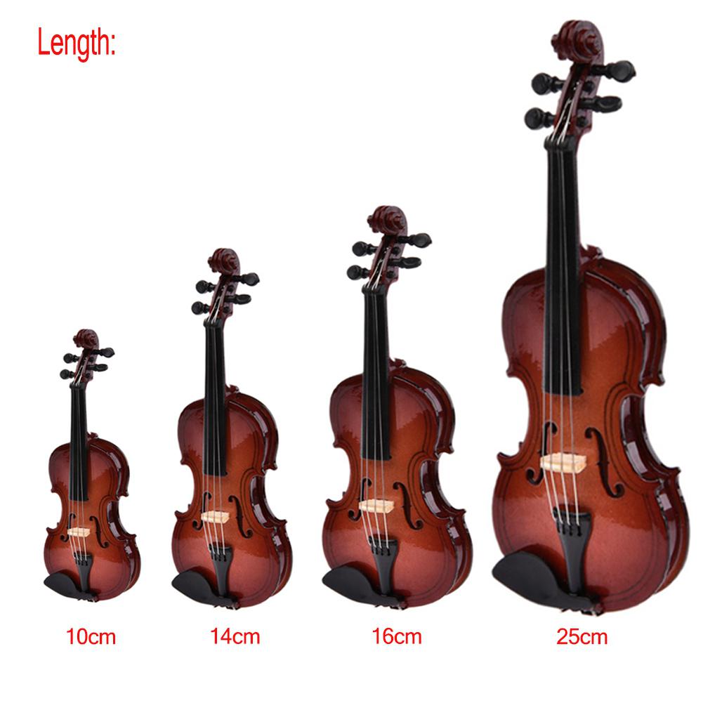 Violin model noneature klassisk violin replika dekoration viser ingen musikinstrument ornamenter med stativ kasse