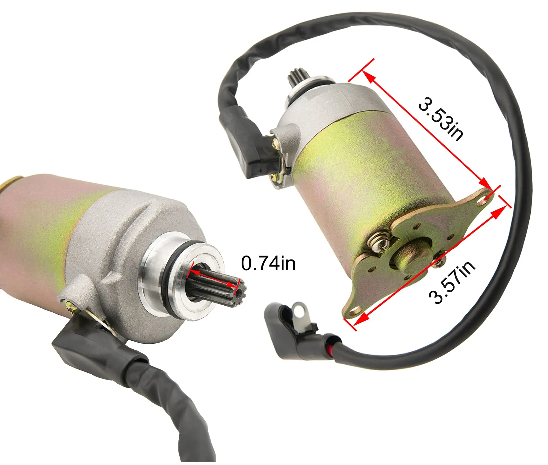 9 Zähne GY6 Starter für GY6 4-Takt-Motor 150 cc 125 cc 50 cc 200 cc 250 cc Kompatibel mit 4 Rädern Roller Moped ATV Go Kart
