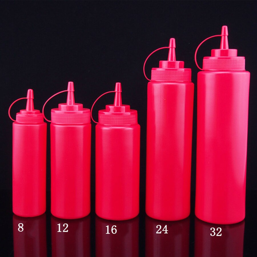 1Pcs 12Oz 16Oz 24Oz Keuken Plastic Squeeze Bottle Dispenser 8Oz Voor Saus Azijn olie Ketchup