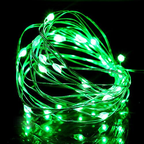 10 PCS Battery powered cork bottle light 2m LED light bar light birthday party wine bottle stopper light bar (Without battery): Green   / 2M 20LED