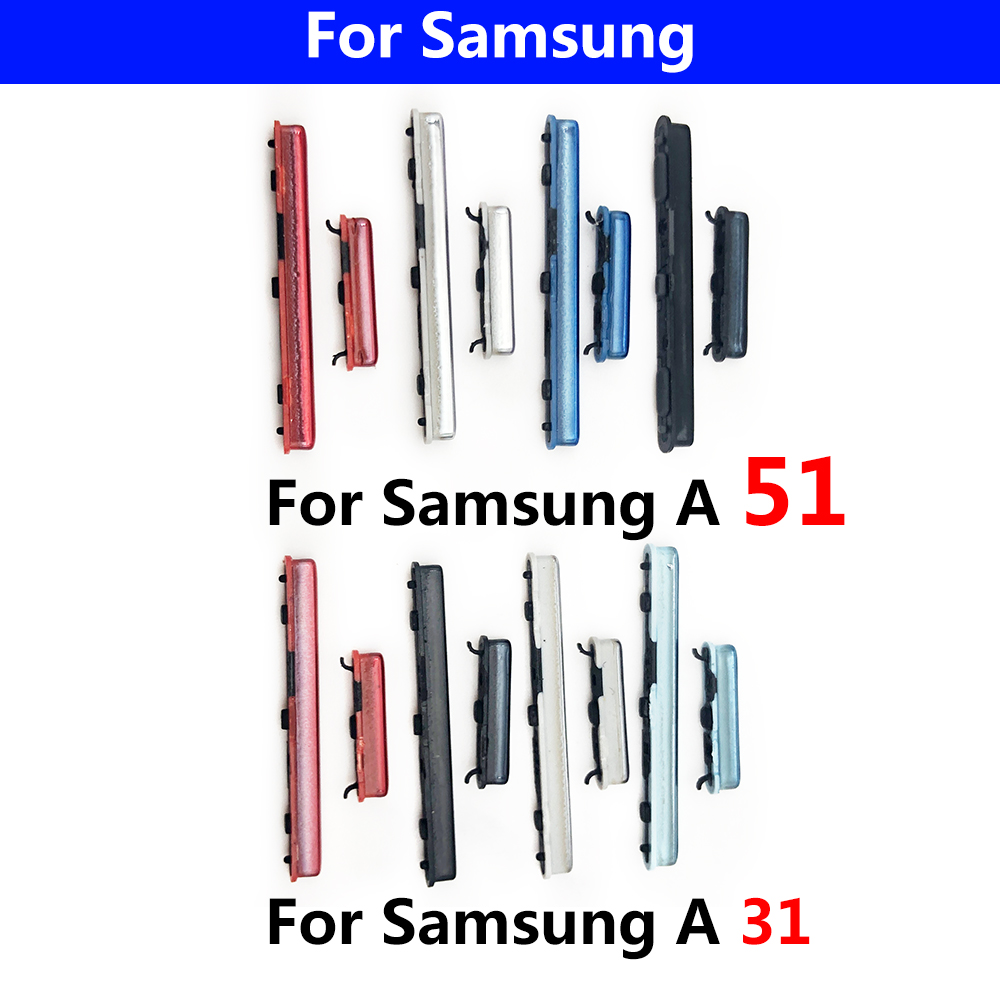 Nowy dla Samsung A31 A315F A51 A515F A70 A705F A71 A715F przycisk zasilania + głośności przycisk boczny klucz części zamienne