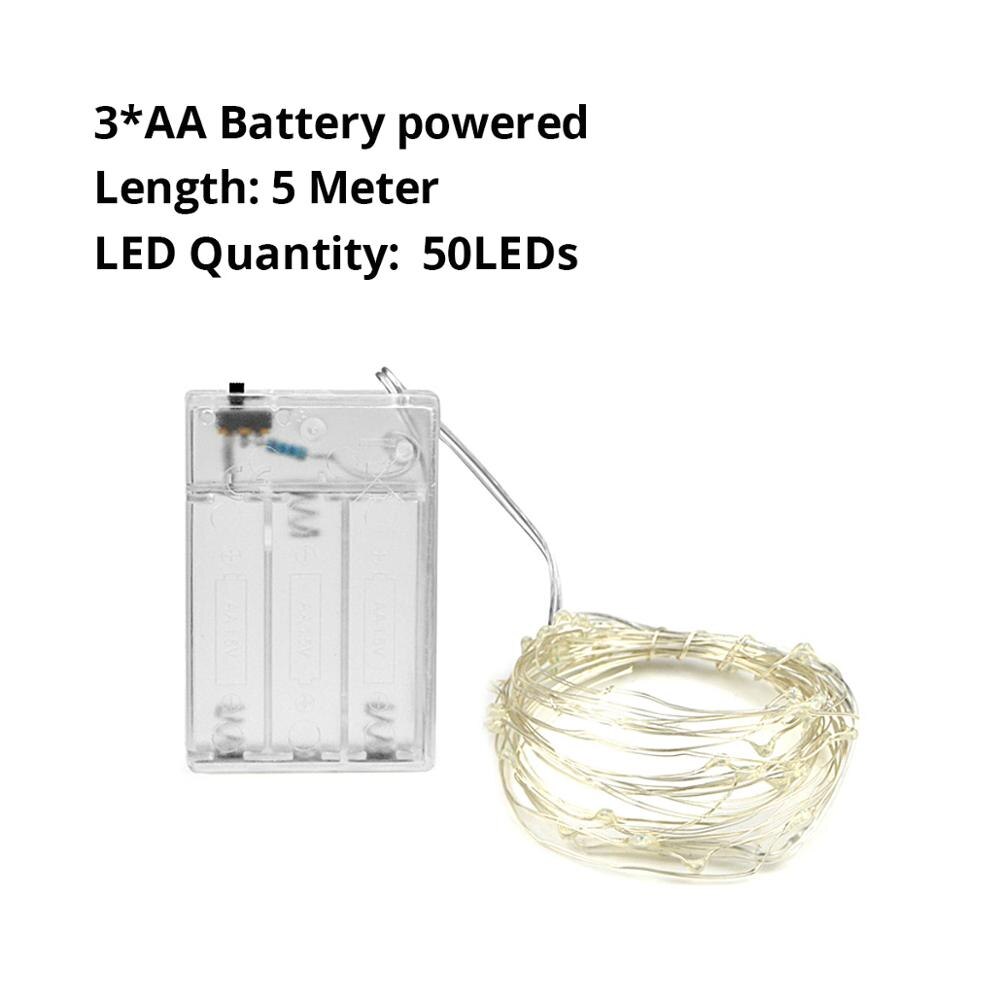 Unterwasser Girlande Lampe IP65 Wasserdichte LED Streifen Schwimmen Schwimmbad Hause Dekorative Band Garten lichter Weihnachten Schnur Licht: AA Batterie 5M / RGB