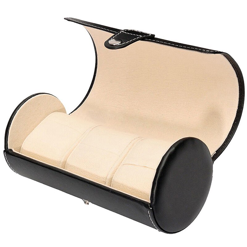 3 Slot Watch Box Travel Case Wrist Roll Jewelry Storage Collector Organizer: Default Title
