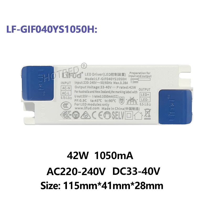 LiFud LED pilote GIRxxxYM YS 8W 30W 40W 50W 60W sans scintillement LED transformateur 350mA 600mA 900mA 1000mA 1200mA 1300mA 1400mA 1500mA