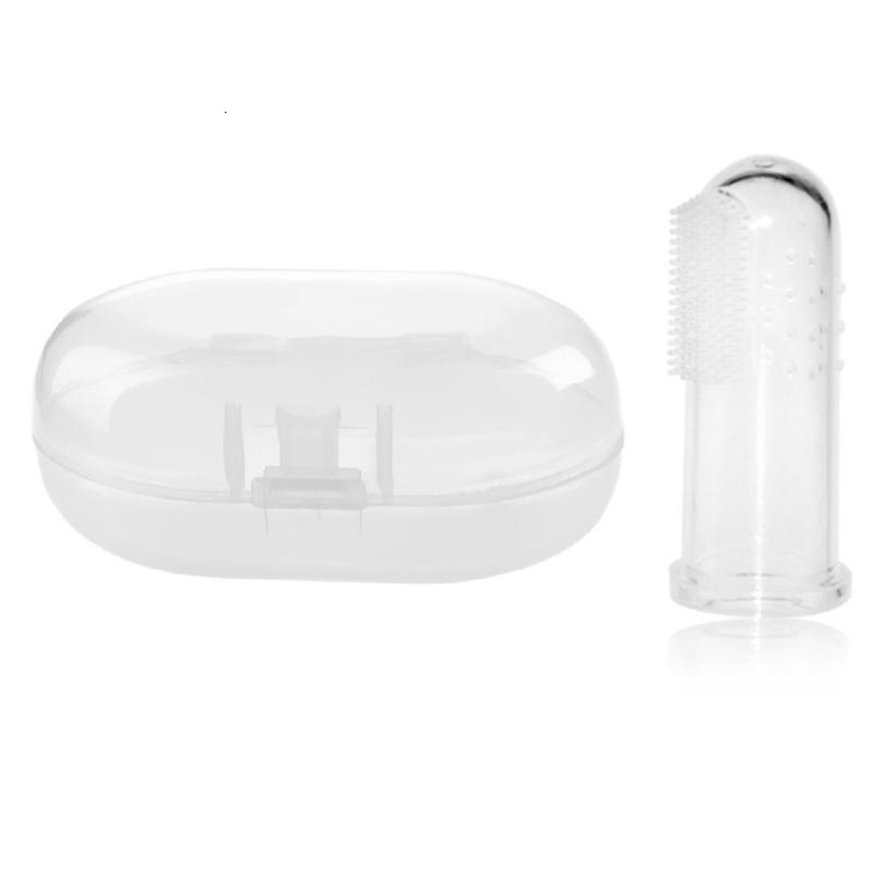 Baby Tragbare Finger Zahnbürste Halfter Lagerung Kasten transparent Reise Art Finger Zahnbürste Kasten transparent Anzug Baby Neue: 04