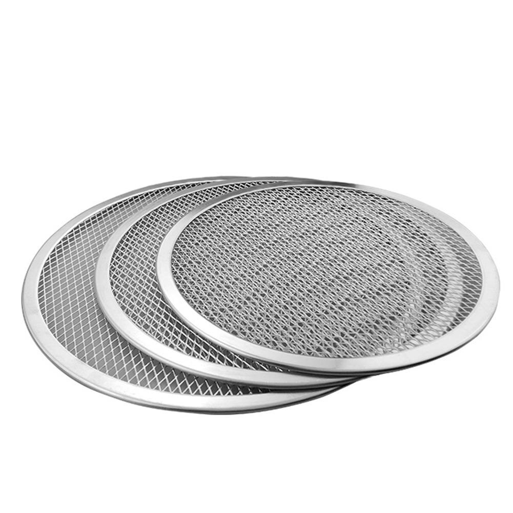 13-22 tommer sømløs aluminium pizza skærm ovn bageplade netto metalnet bagværk køkkenredskaber pizza mesh wienerbrød bageværktøj