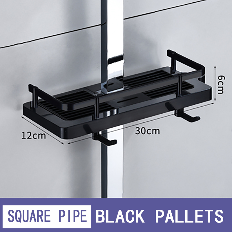 Wall Household Item Bathroom Shower Holder Rack Organizer Bathroom Shelf Shampoo Tray Stand No Drilling Floating Shelf for Shelf: Burgundy