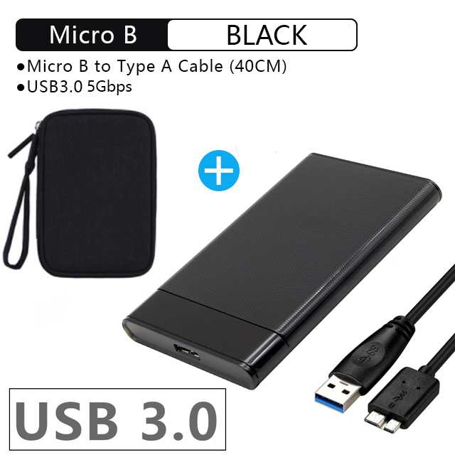 Uthai G10 Usb 3.0 Mobiele Harde Schijf Doos 2.5 Inch Sata Harde Schijf Box Ssd Sliding Cover Grid Textuur Mobiele externe Hdd Behuizing: G21-Black-USB3.0 Bag