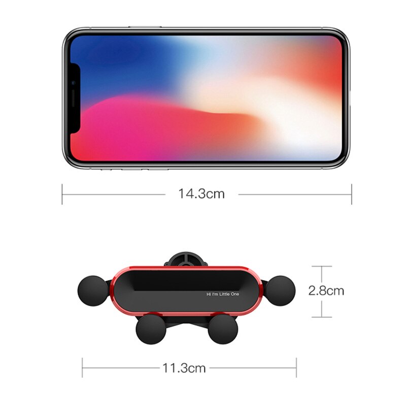 Universele auto mobiele telefoon zwaartekracht ventilatierooster montagebeugel uitlaat clip telefoonhouder 360 graden rotatie voor iphone samsung c