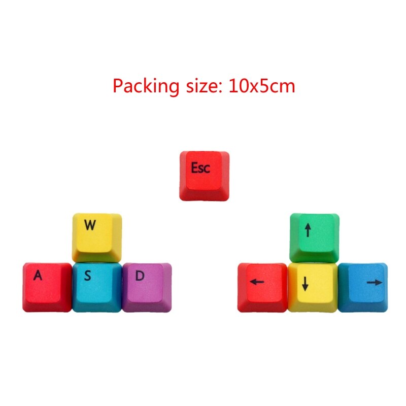 Teclado mecánico WASD de 9 teclas, perfil OEM PBT RGBY, modificadores N0HC