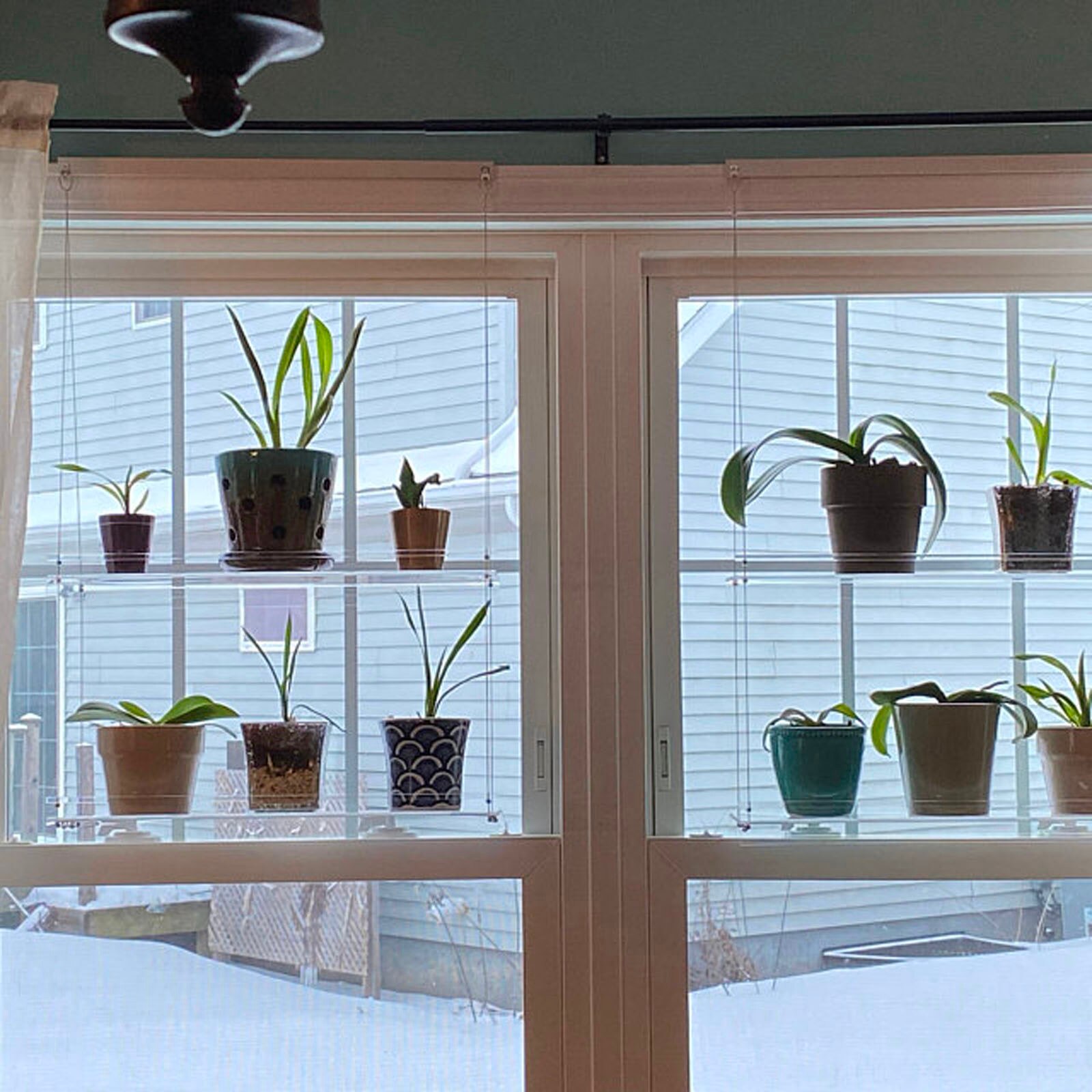 Étagère à plantes suspendue en fenêtre, support décoratif pour Pot de fleurs, pour le stockage intérieur du jardin