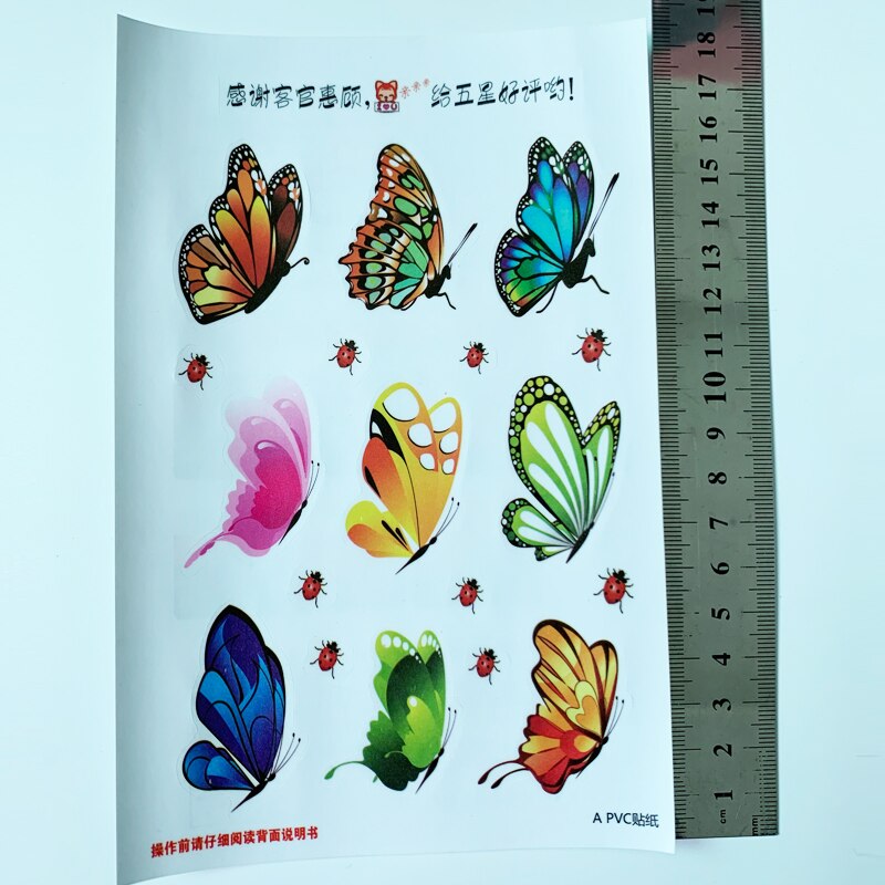 Lovley Butterfly Wall Stickers Suitcase Laptop Decoration Home Decor Art PVC Vinyl DIY Wallpaper Little: A