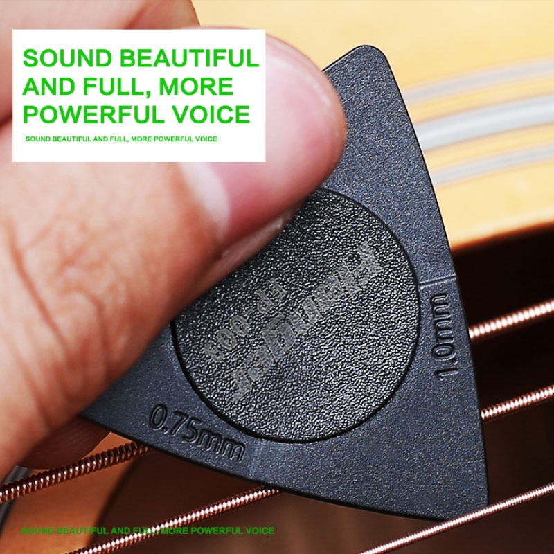 1 st. driehoekige gitaarplectrums 3 in 1 gitaarplectrum 0.5mm+0.75mm+1mm st. + abs draagbare plectrums gitaaraccessoires plectrums flanger fp -003